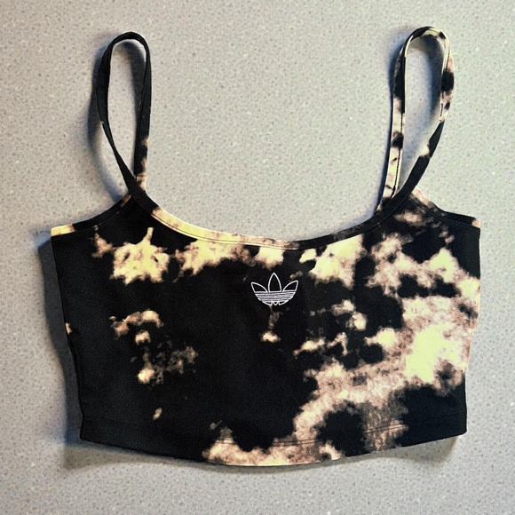adidas Tops - New Small‎ Adidas Tie Dye Cropped Tank Top Spaghetti Straps Grunge Patterned